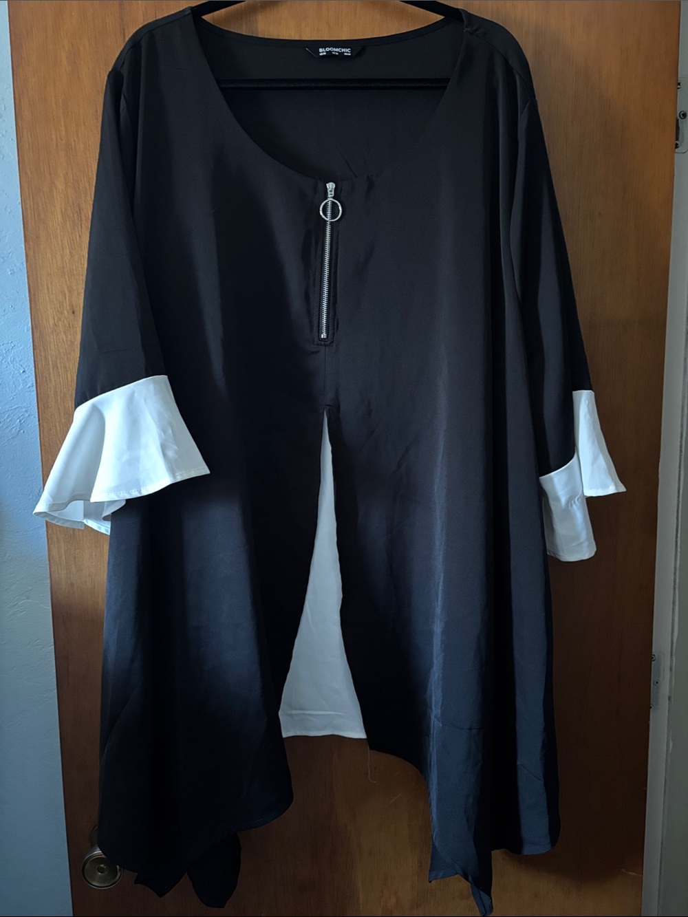BloomChic Black dress with White Label Detail